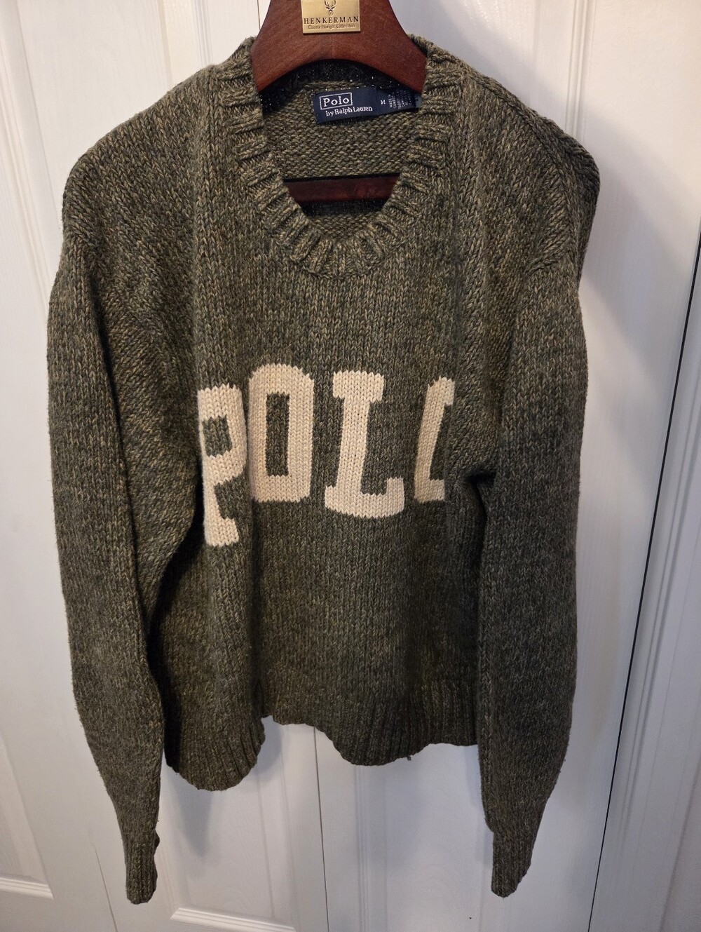 Ralph Lauren Logo Cotton Crewneck Sweater - M - Picture 5 of 9